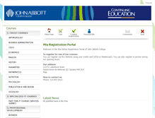 Tablet Screenshot of johnabbott-conted.omnivox.ca